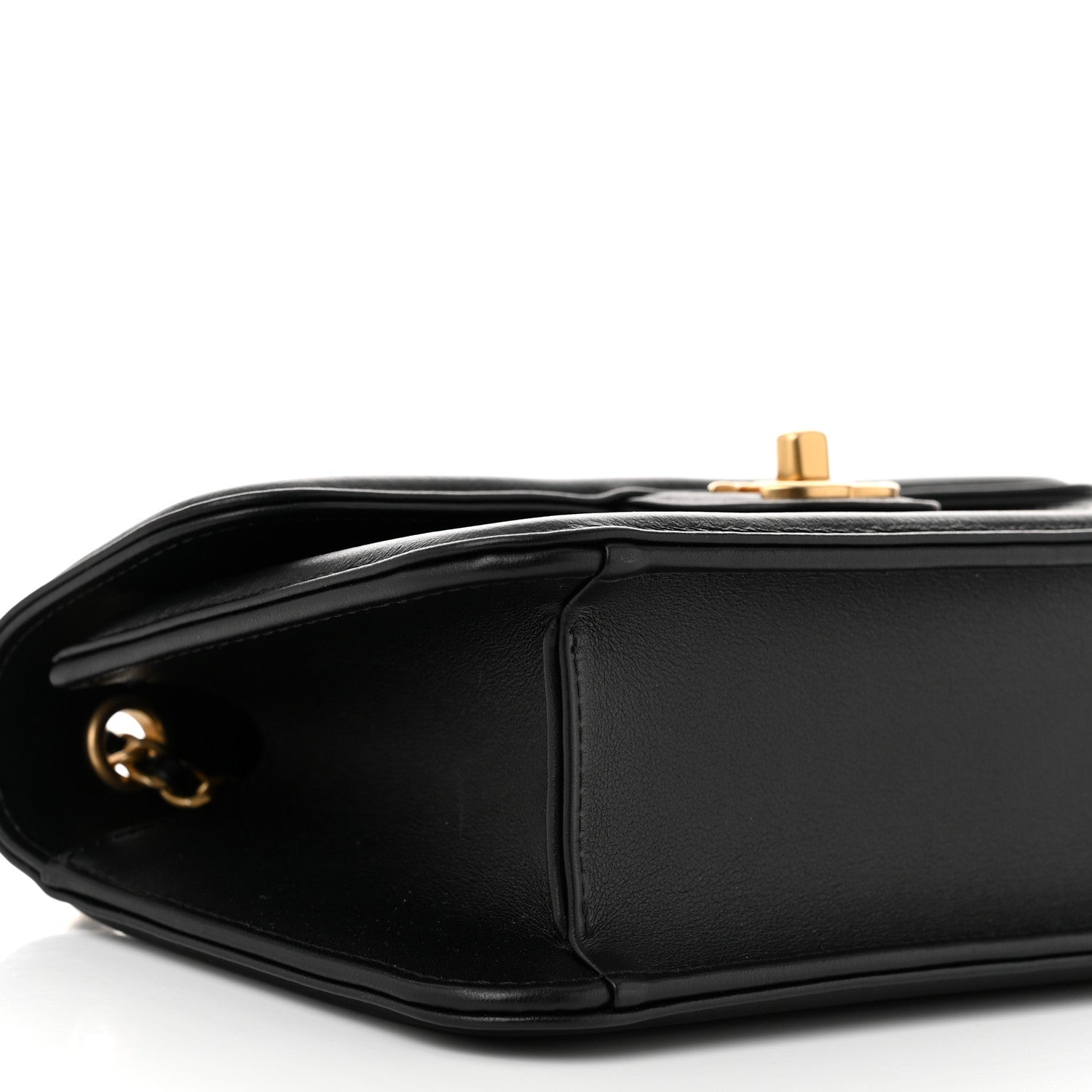 Chanel Lambskin Calfskin Mini Chocolate Bar Flap Bag Black 9 of 11