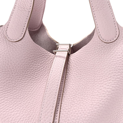 Hermes Taurillon Clemence Picotin Lock 18 PM Mauve Pale 7 of 10