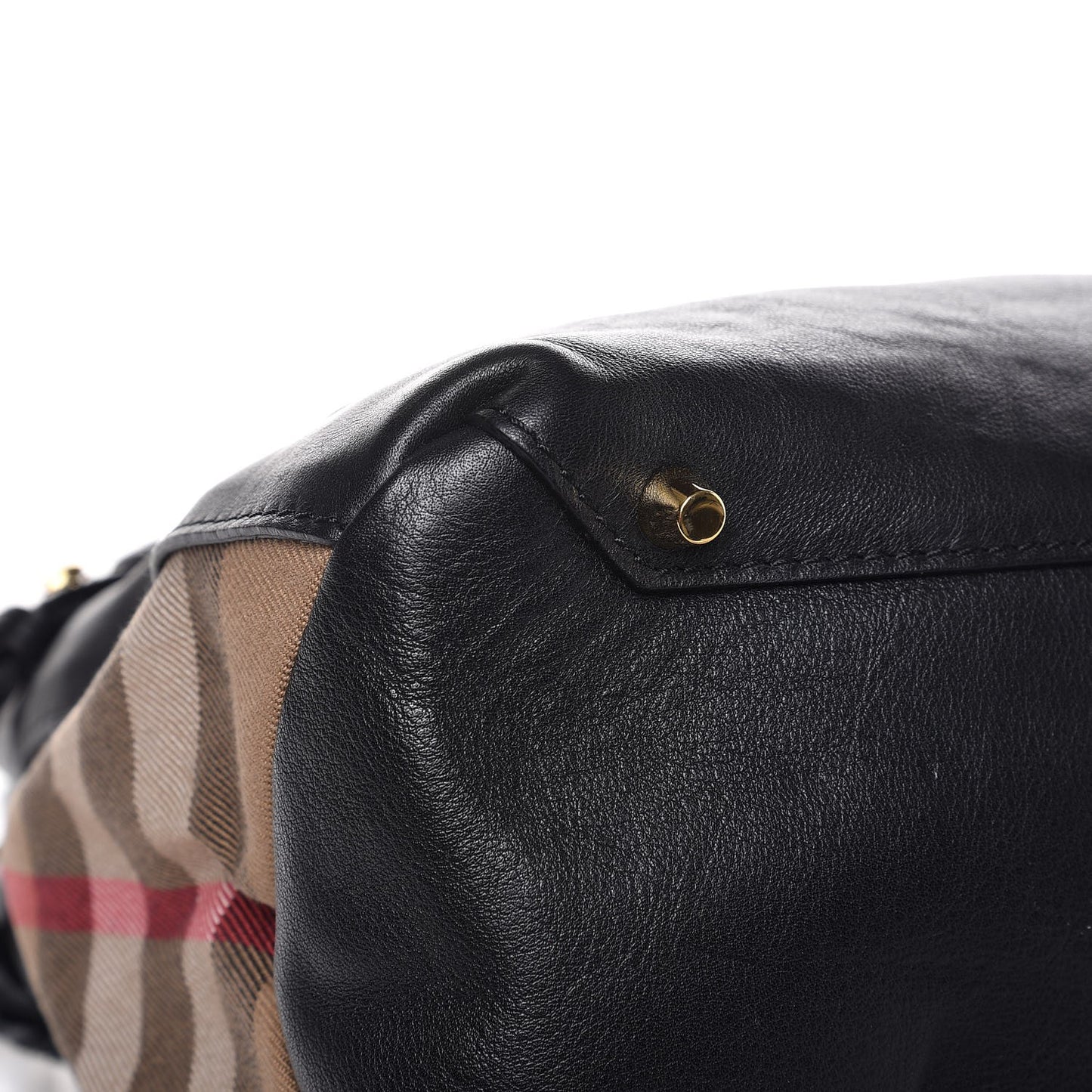 Smooth Calfskin Medium Banner Tote Black
