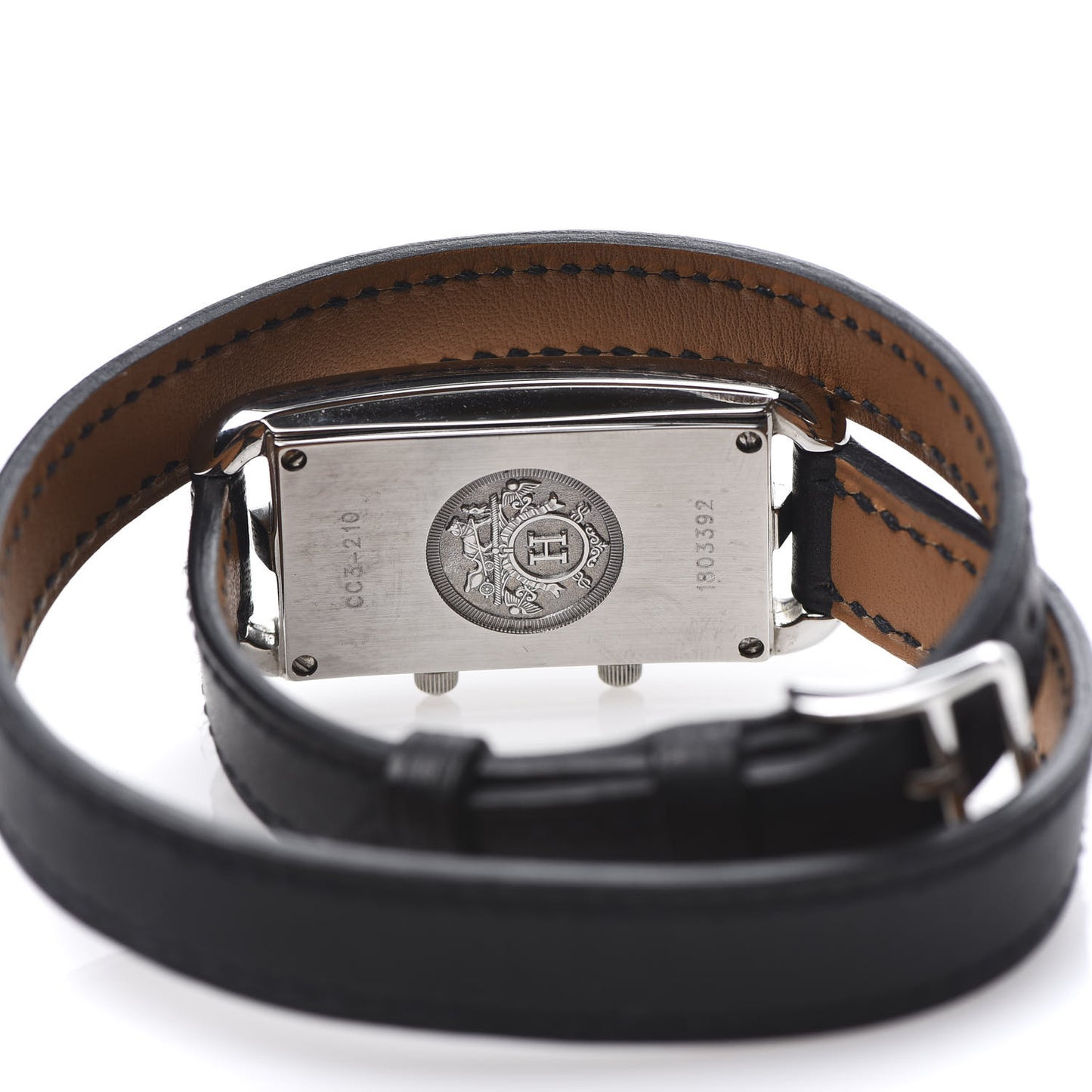 Stainless Steel Barenia 20mm Cape Cod Double Tour Deux Zones Quartz Watch Noir