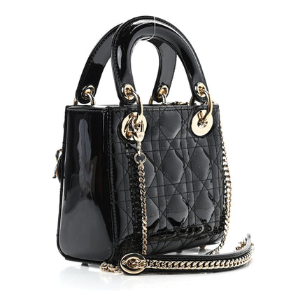 Christian Dior Patent Cannage Mini Lady Dior Black 3 of 9