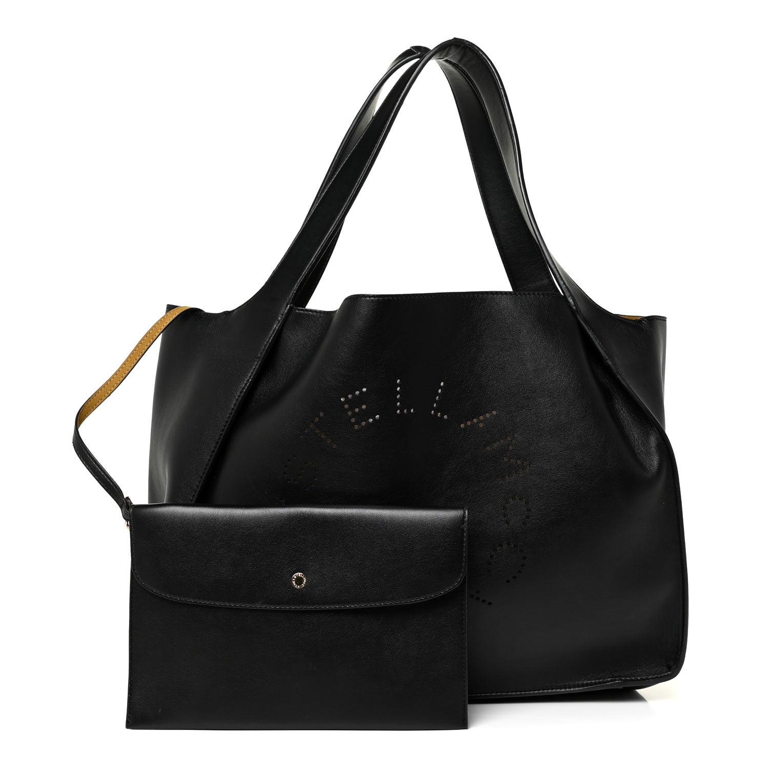 Stella McCartney Eco Alter Nappa East West Perforated Tote Black 1 of 11