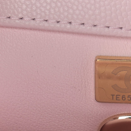 Chanel Caviar Quilted Mini Coco Handle Flap Light Pink 6 of 10