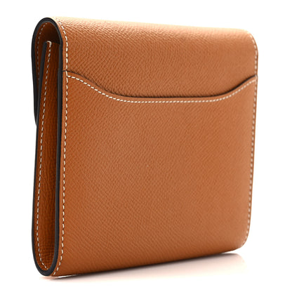 Hermes Epsom Constance Compact Passant Wallet Gold 3 of 7