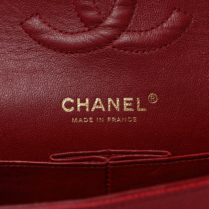Chanel Caviar Quilted Medium Double Flap Dark Red 6 of 9