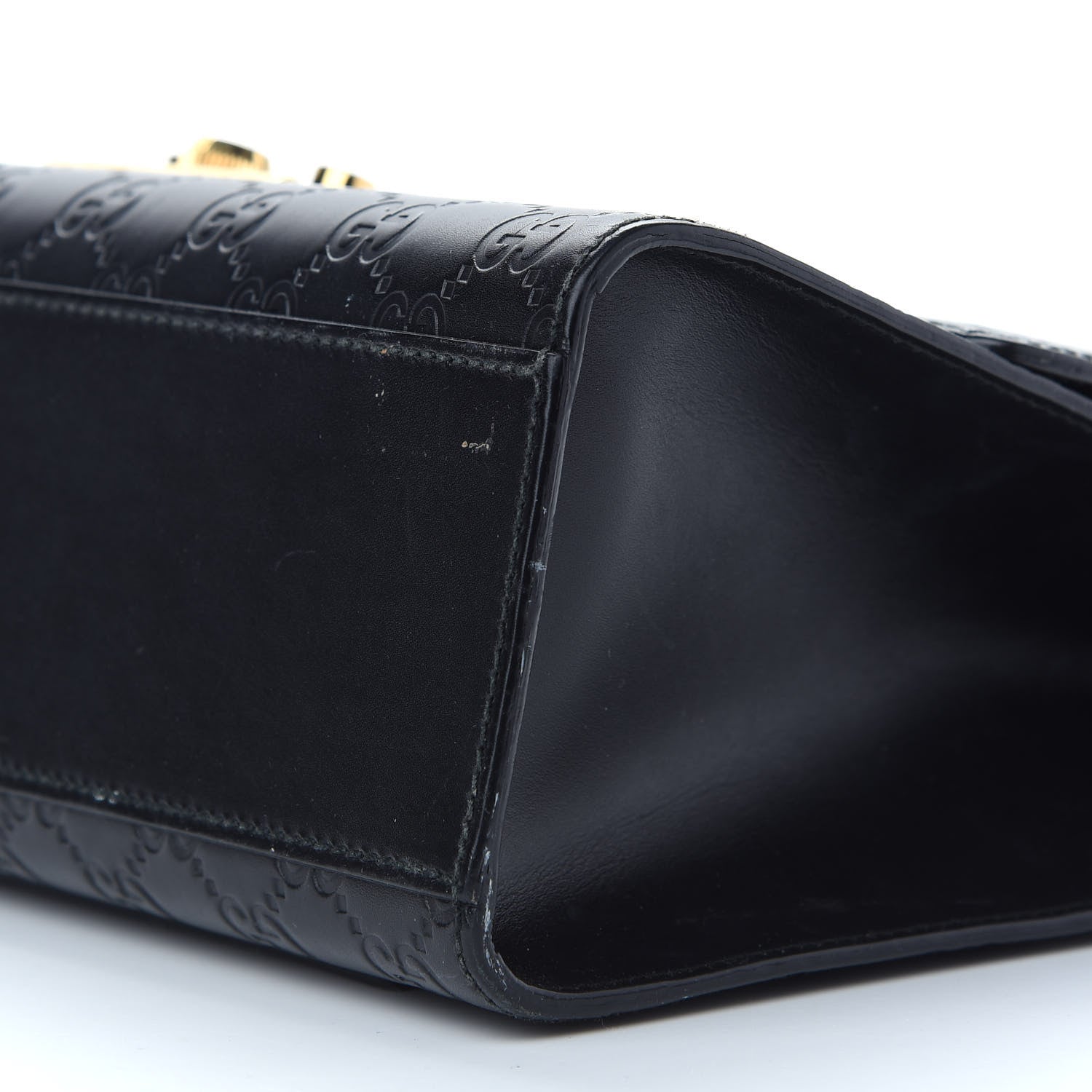 Gucci Guccissima Medium Padlock Shoulder Bag Black 9 of 12