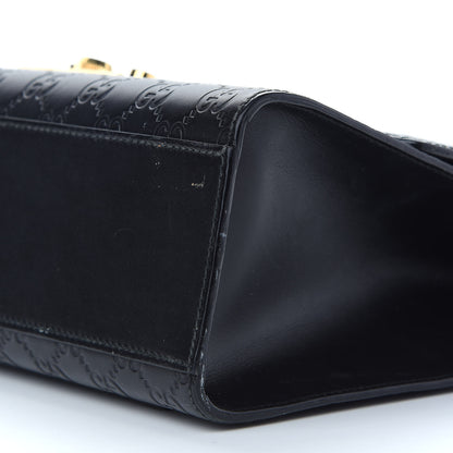 Gucci Guccissima Medium Padlock Shoulder Bag Black 9 of 12