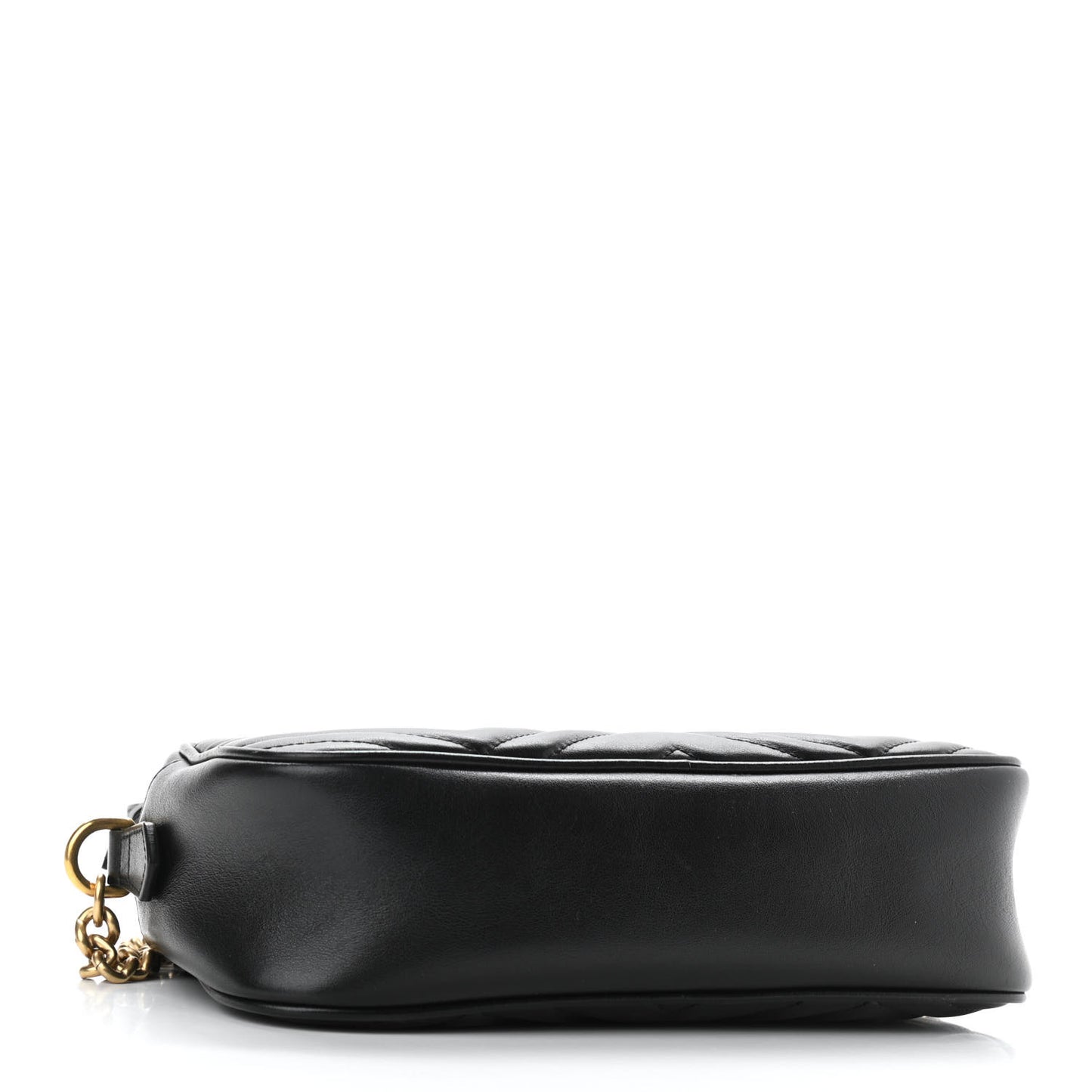 Calfskin Matelasse Small GG Marmont Chain Shoulder Bag Black