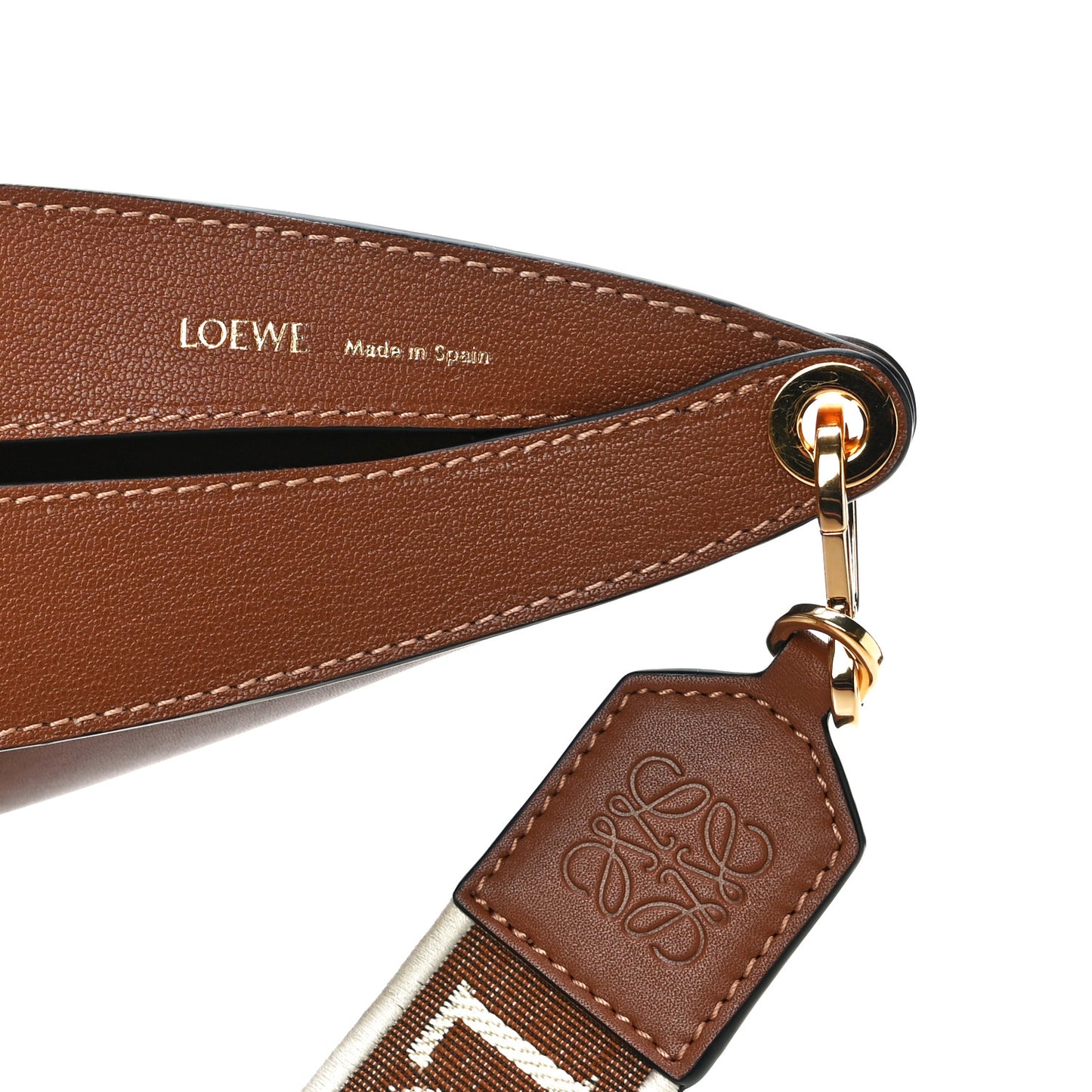 Satin Calfskin Jacquard Luna Bag Pecan