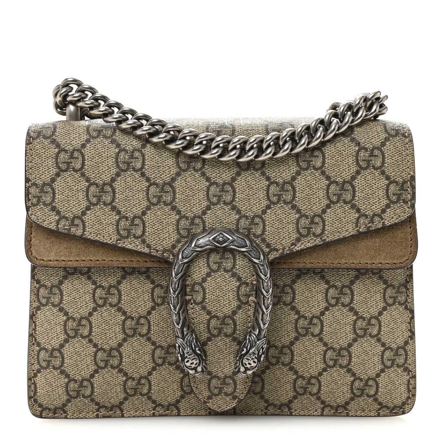 Gucci GG Supreme Monogram Mini Dionysus Shoulder Bag Taupe 1 of 10
