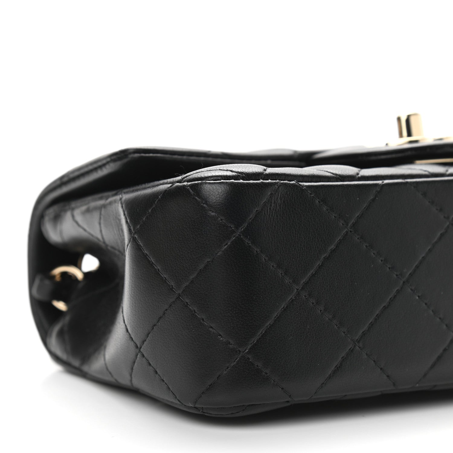 Chanel Lambskin Quilted Mini Rectangular Flap Black 10 of 12