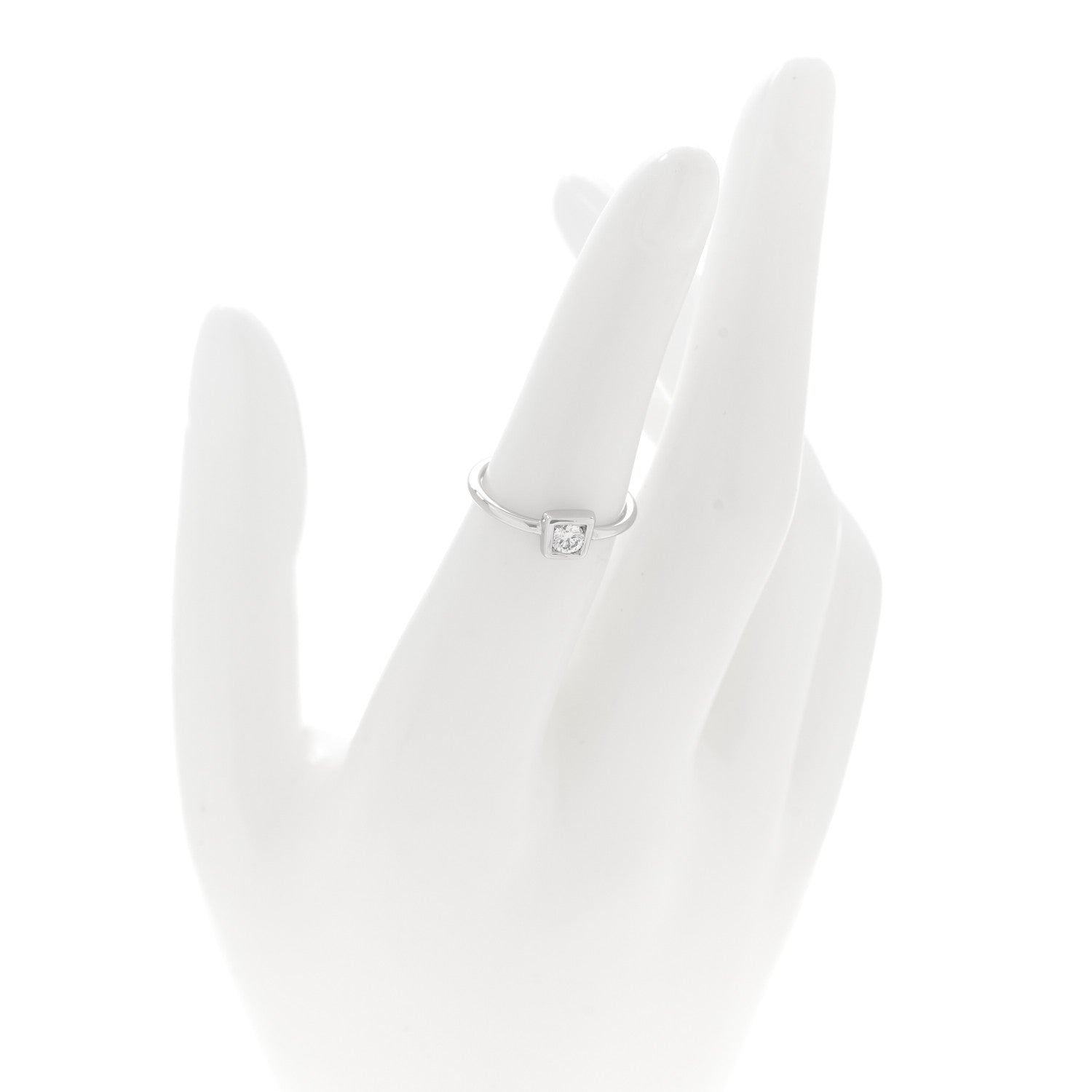 Tiffany 18K White Gold Diamond .17ct Frank Gehry Torque Ring 50 5.25 2 of 6