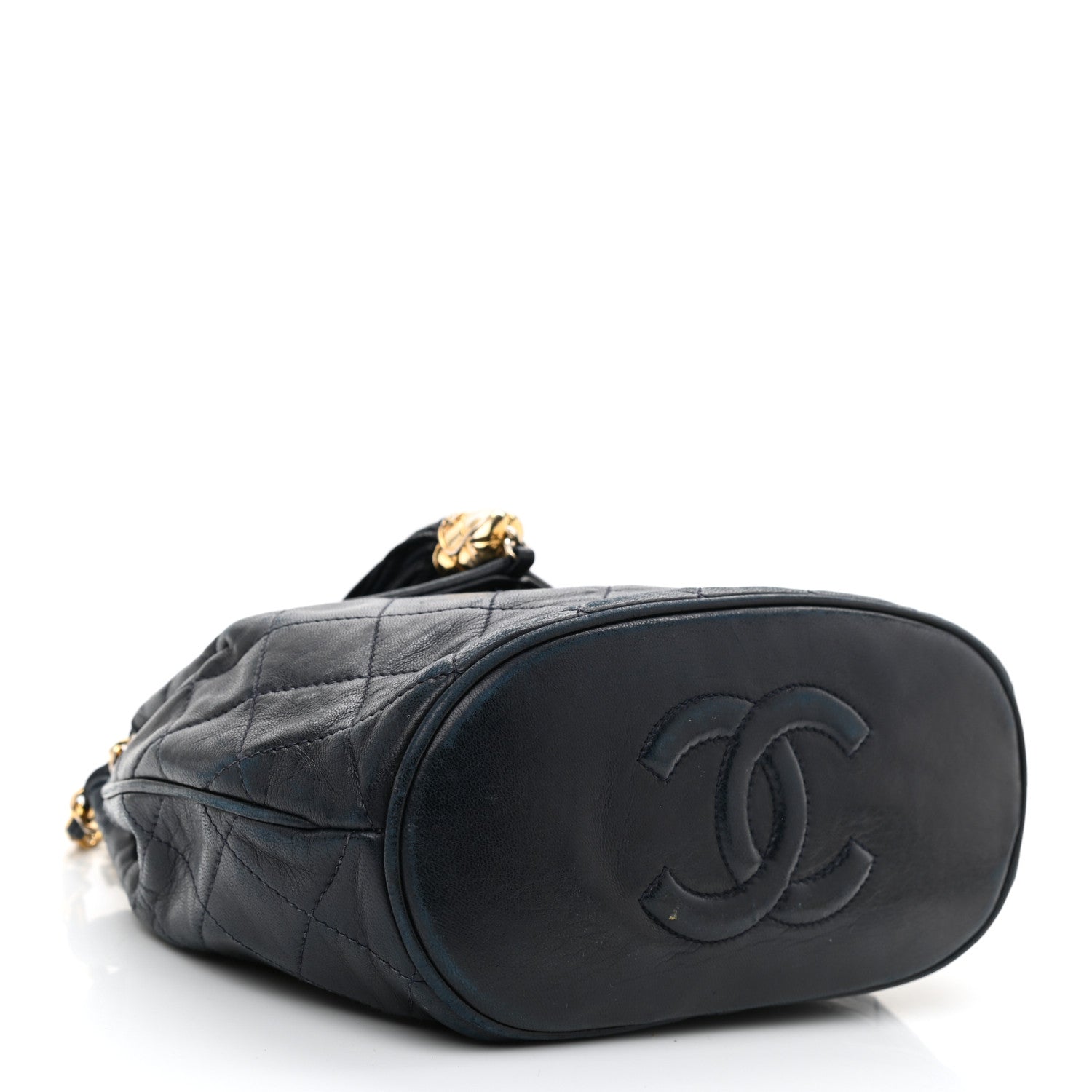 Chanel Lambskin CC Tassel Shoulder Bag Navy 3 of 20