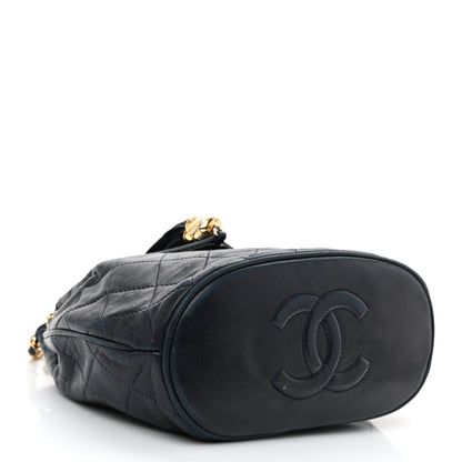 Chanel Lambskin CC Tassel Shoulder Bag Navy 3 of 20