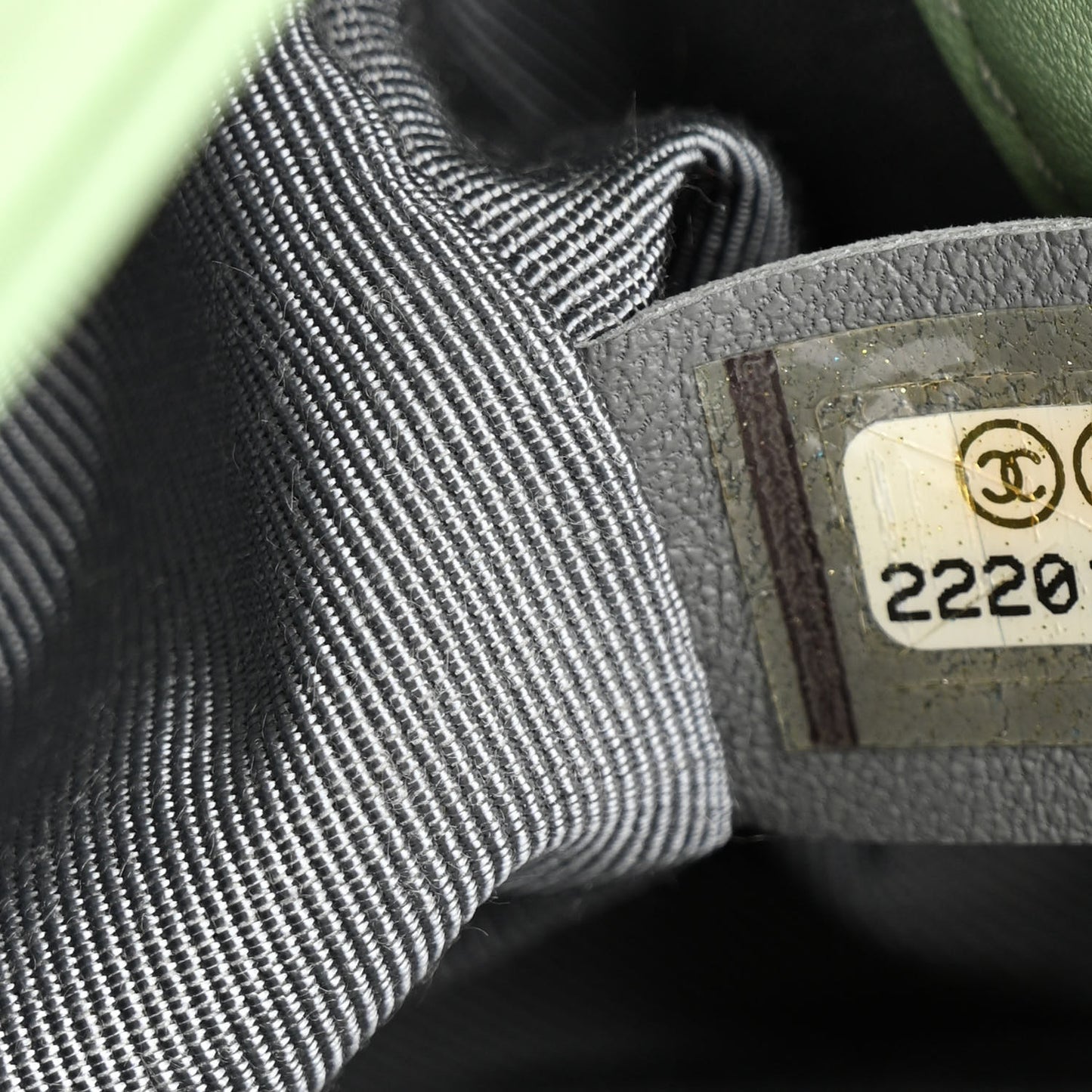 Calfskin Chevron Quilted Medium Boy Flap Green