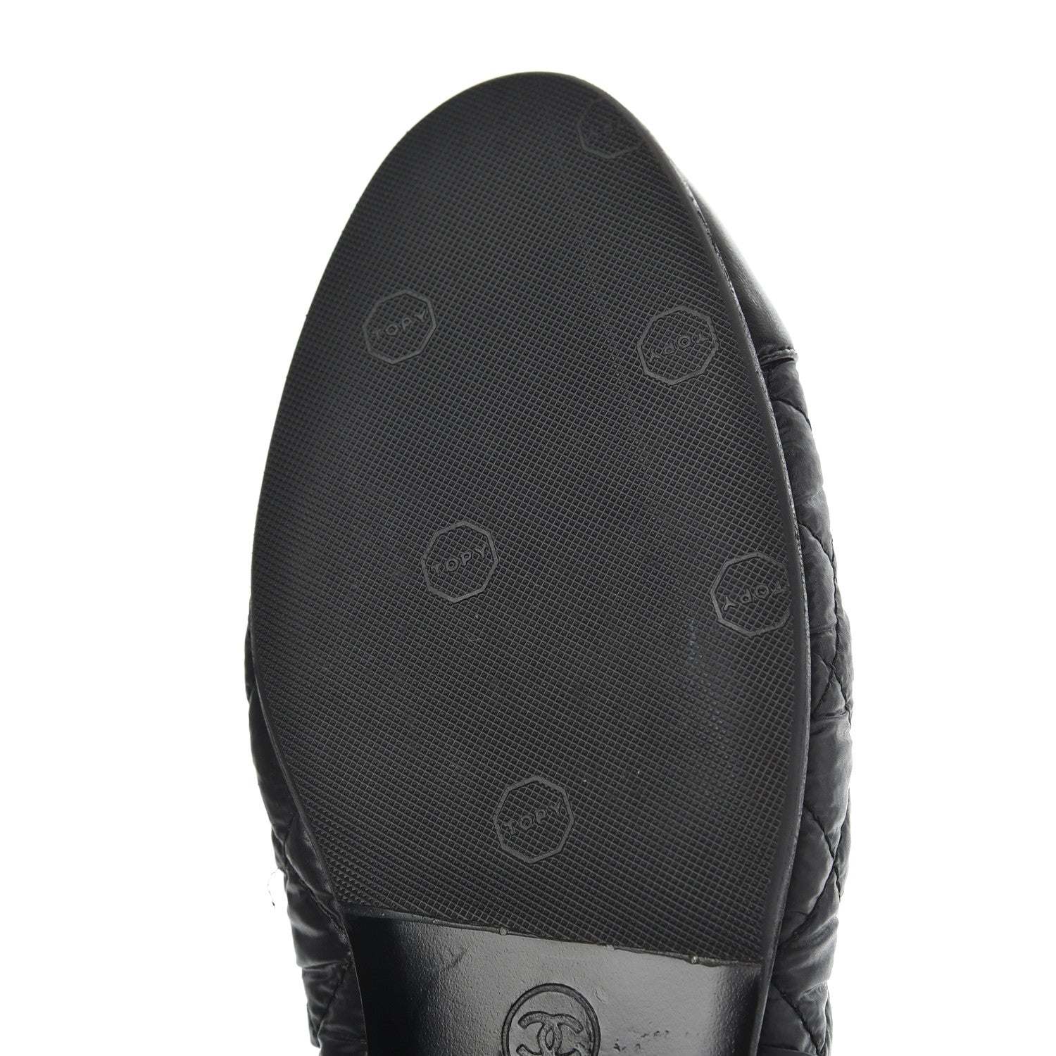 Chanel Nylon Quilted Cap Toe Ballerina Flats 41 Black 12 of 21