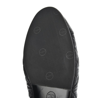 Chanel Nylon Quilted Cap Toe Ballerina Flats 41 Black 12 of 21