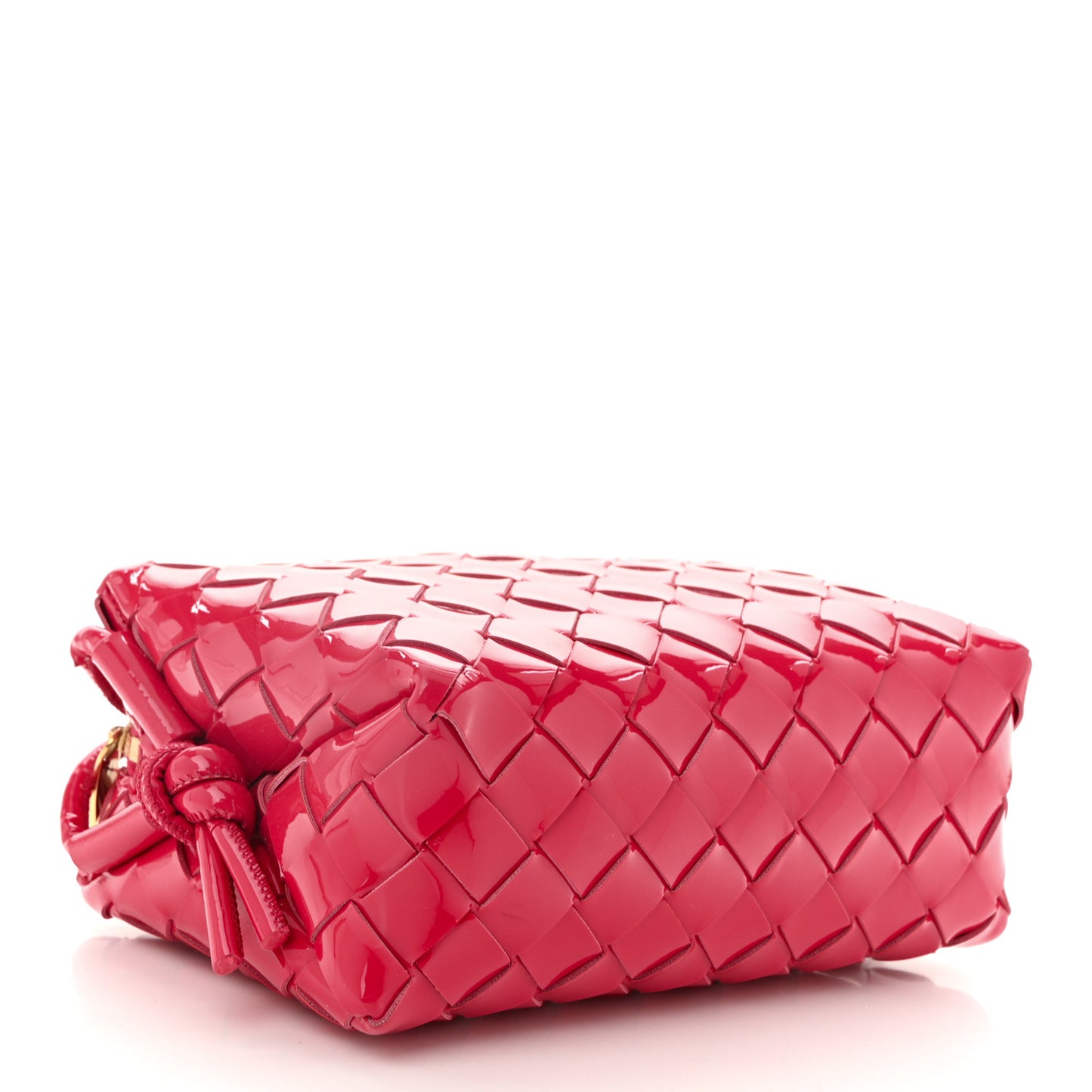 Patent Nappa Intrecciato Mini Loop Camera Bag Candy Stripe
