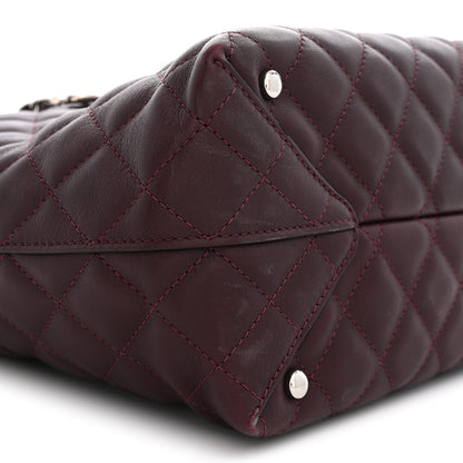 Chanel Calfskin Quilted Large Shopping Tote Burgundy 8 of 10