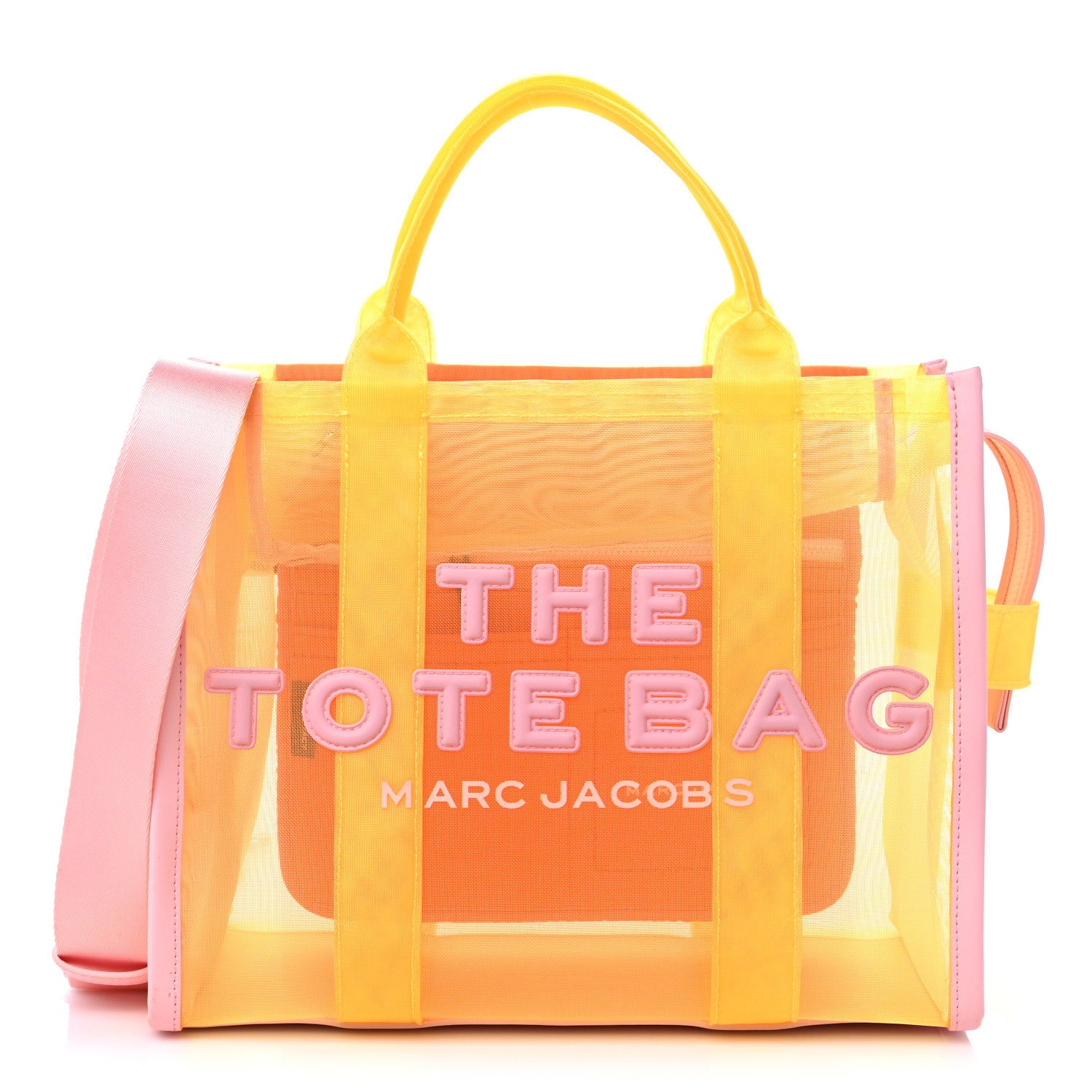 Marc Jacobs Nylon The Mesh Medium Tote Bag Yellow Multicolor 1 of 10