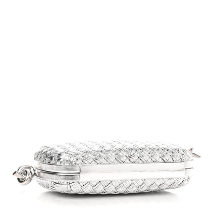 Bottega Veneta Metallic Calfskin Intrecciato Knot On Strap Silver 4 of 10