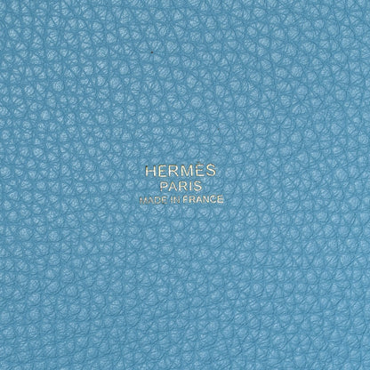Hermes Taurillon Clemence Picotin Lock 22 MM Bleu Du Nord 6 of 11