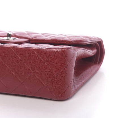 Chanel Caviar Quilted Jumbo Double Flap Red 9 of 11