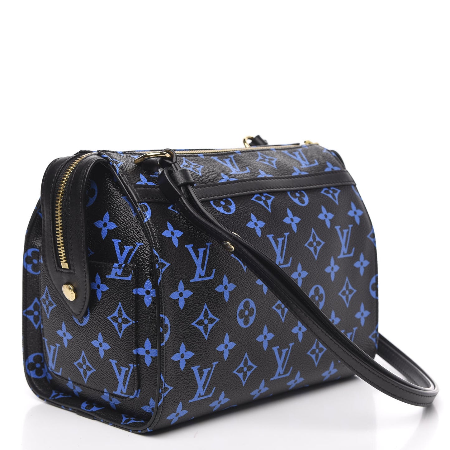 Colored Monogram Speedy Amazon PM Blue Black