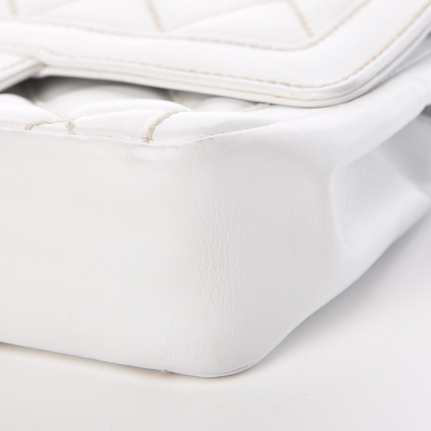 Chanel Calfskin Quilted Wild Stitch Flap White 13 of 13