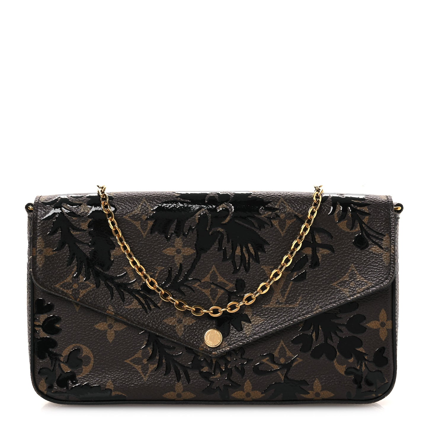 Monogram Blossom Pochette Felicie Chain Wallet Black