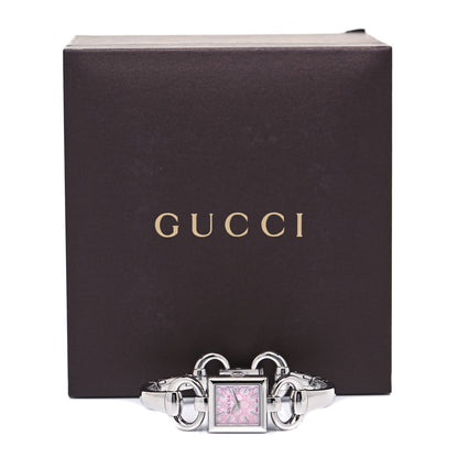Gucci Stainless Steel Pink Mother of Pearl 19mm Tornabuoni Quartz Watch 5 of 5