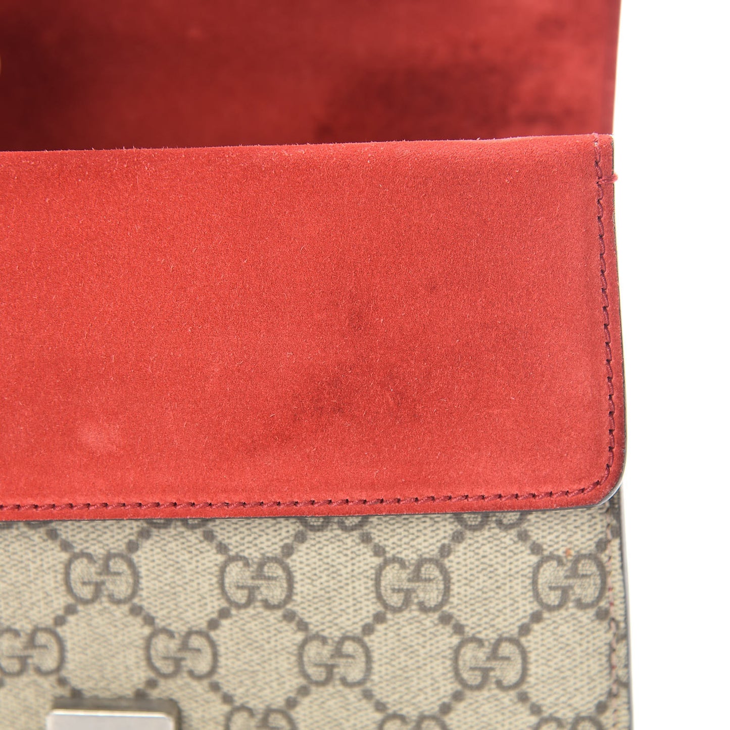 GG Supreme Monogram Mini Dionysus Shoulder Bag Hibiscus Red