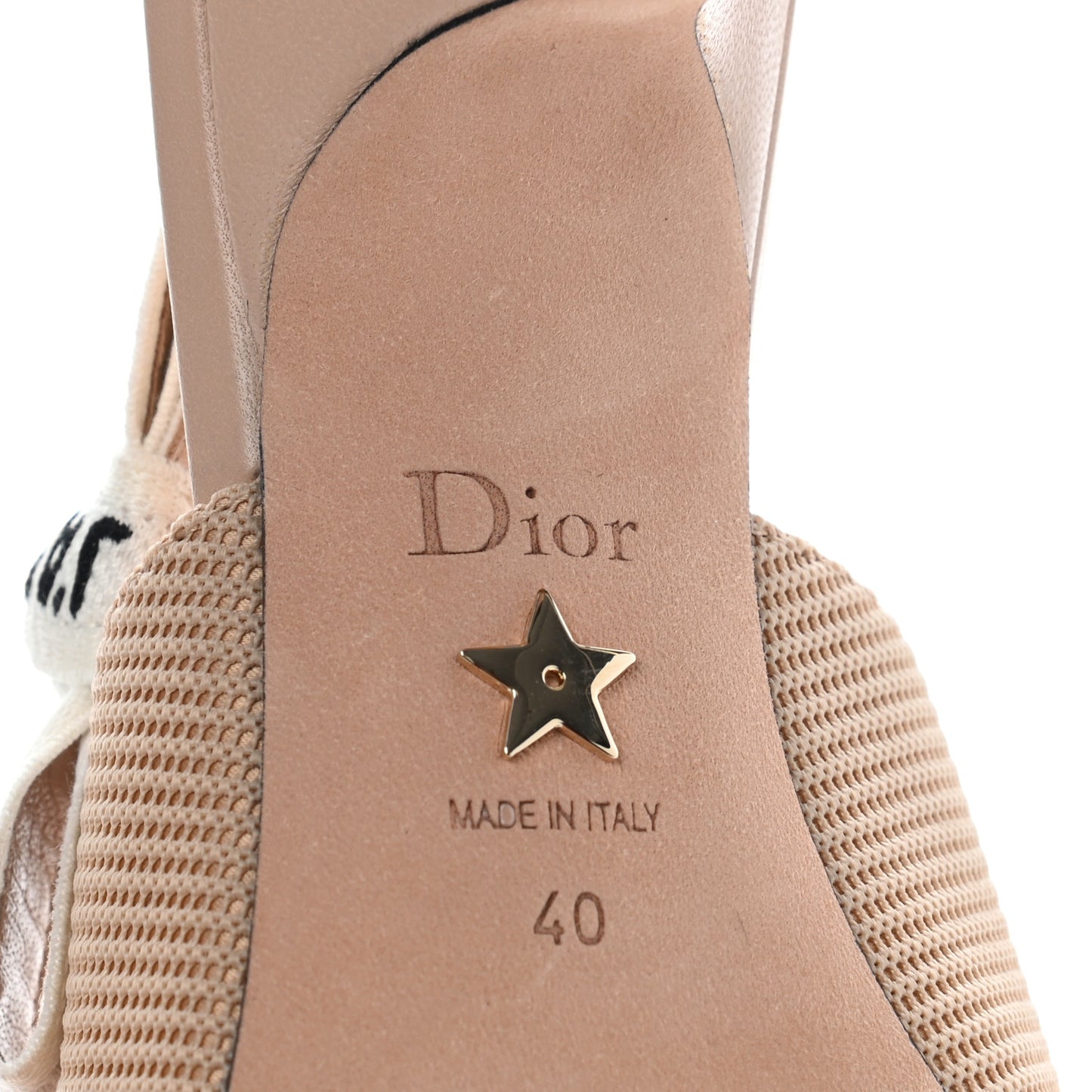 Technical Canvas Ribbon J Adior Slingback 65mm Pumps 40 Powder Nude