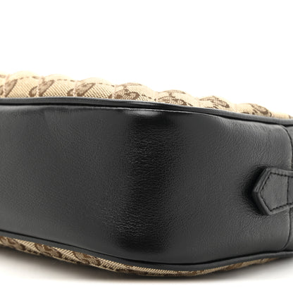 Gucci Monogram Matelasse Diagonal Small GG Marmont Chain Shoulder Bag Beige Black 9 of 11