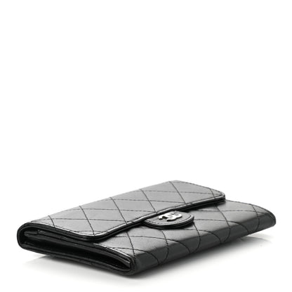 Chanel Lambskin Quilted Small Flap Wallet Black 4 of 8