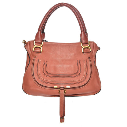 Chloe Calfskin Medium Marcie Satchel Coral 1 of 8