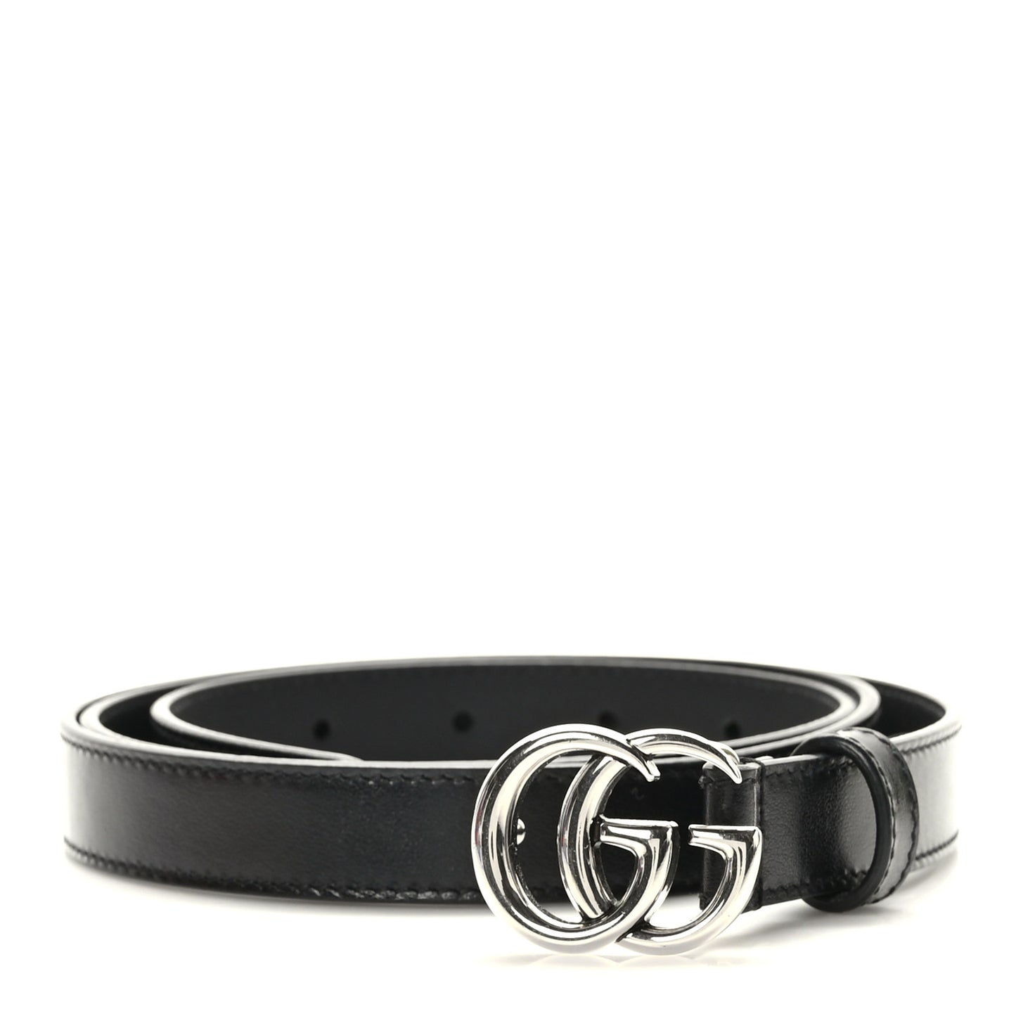 Plutone Calfskin Palladium Double G 20mm Belt 100 40 Black
