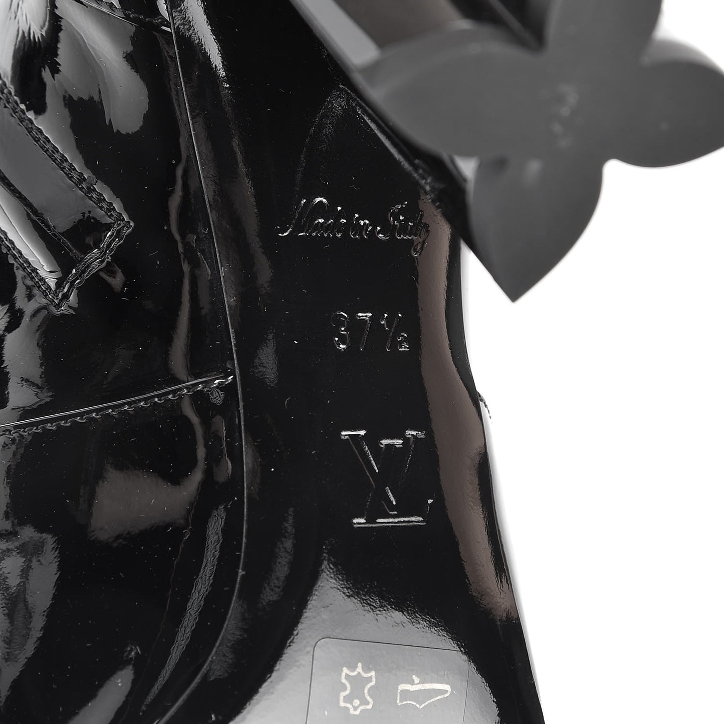 Patent Silhouette Ankle Boots 37.5 Black