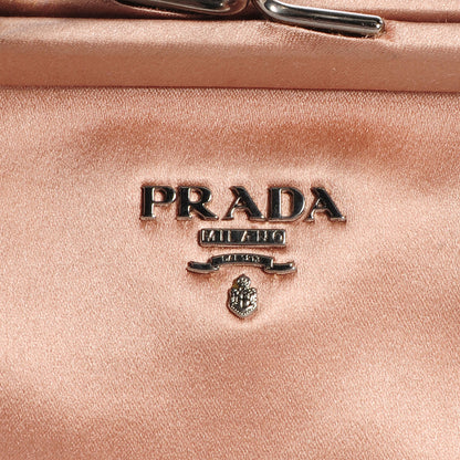 Prada Satin Crystal Kisslock Clutch Nudo 8 of 8