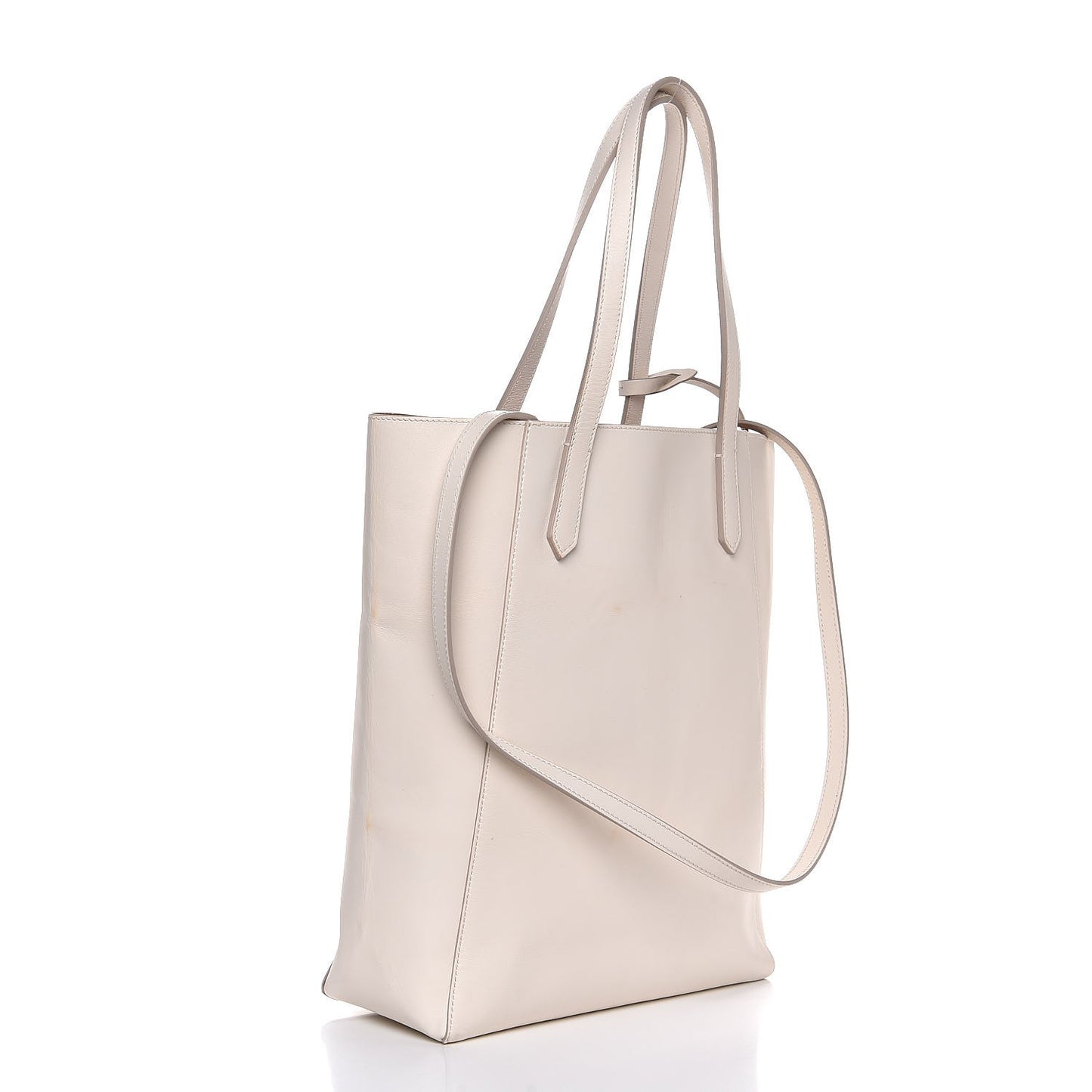 Calfskin Shopper Tote White