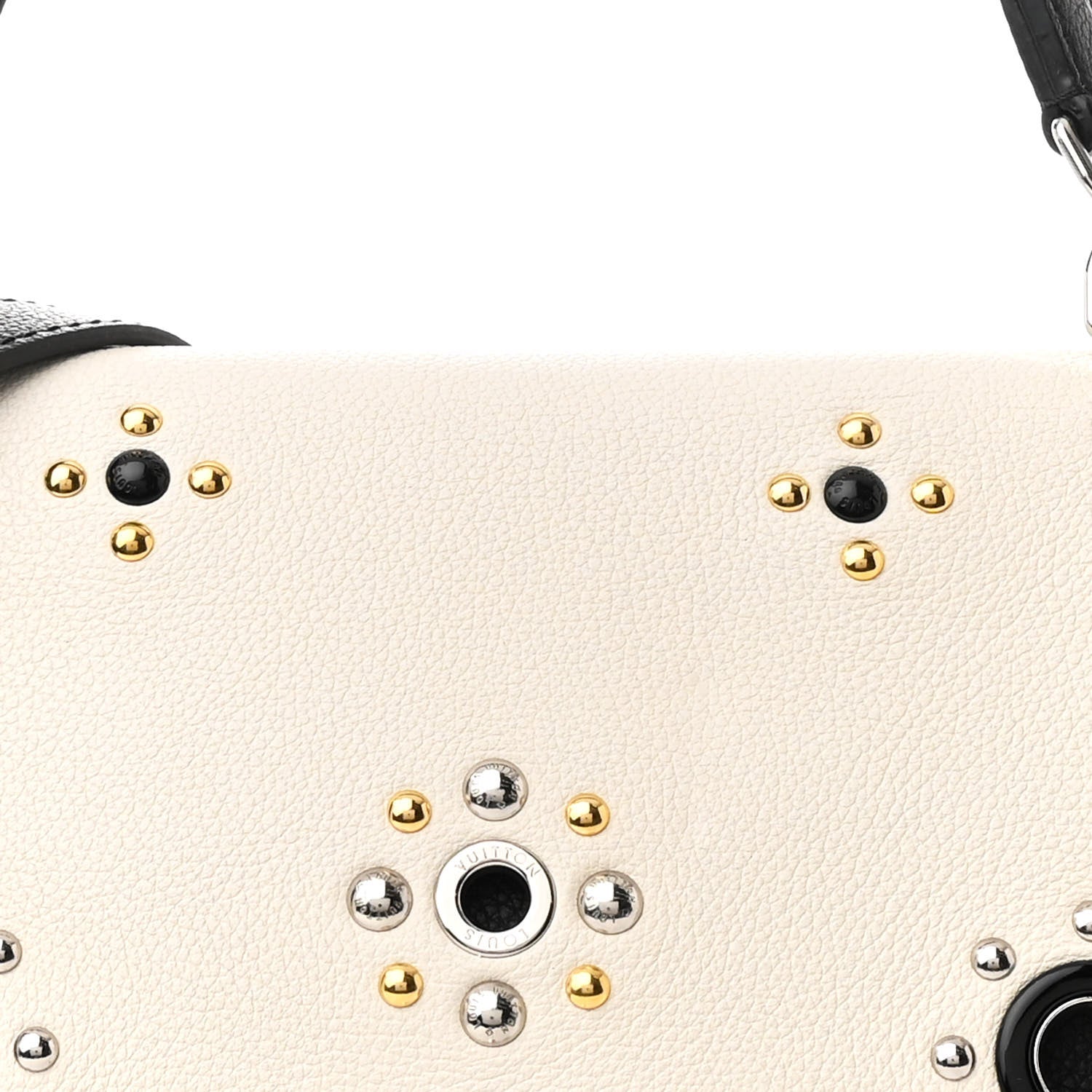 Louis Vuitton Calfskin Mechanical Flowers Lockme II Black White 9 of 11