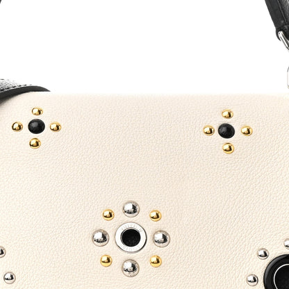 Louis Vuitton Calfskin Mechanical Flowers Lockme II Black White 9 of 11