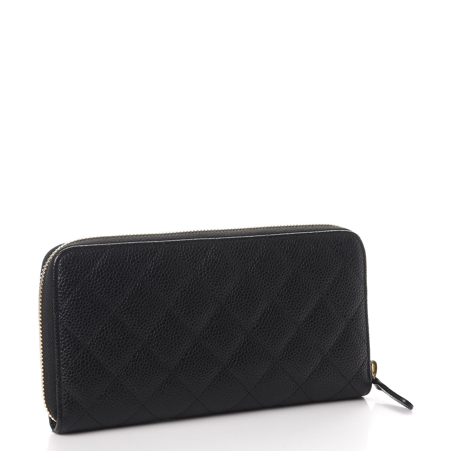Chanel Caviar Quilted Large Gusset Zip Around Wallet Black 3 of 8