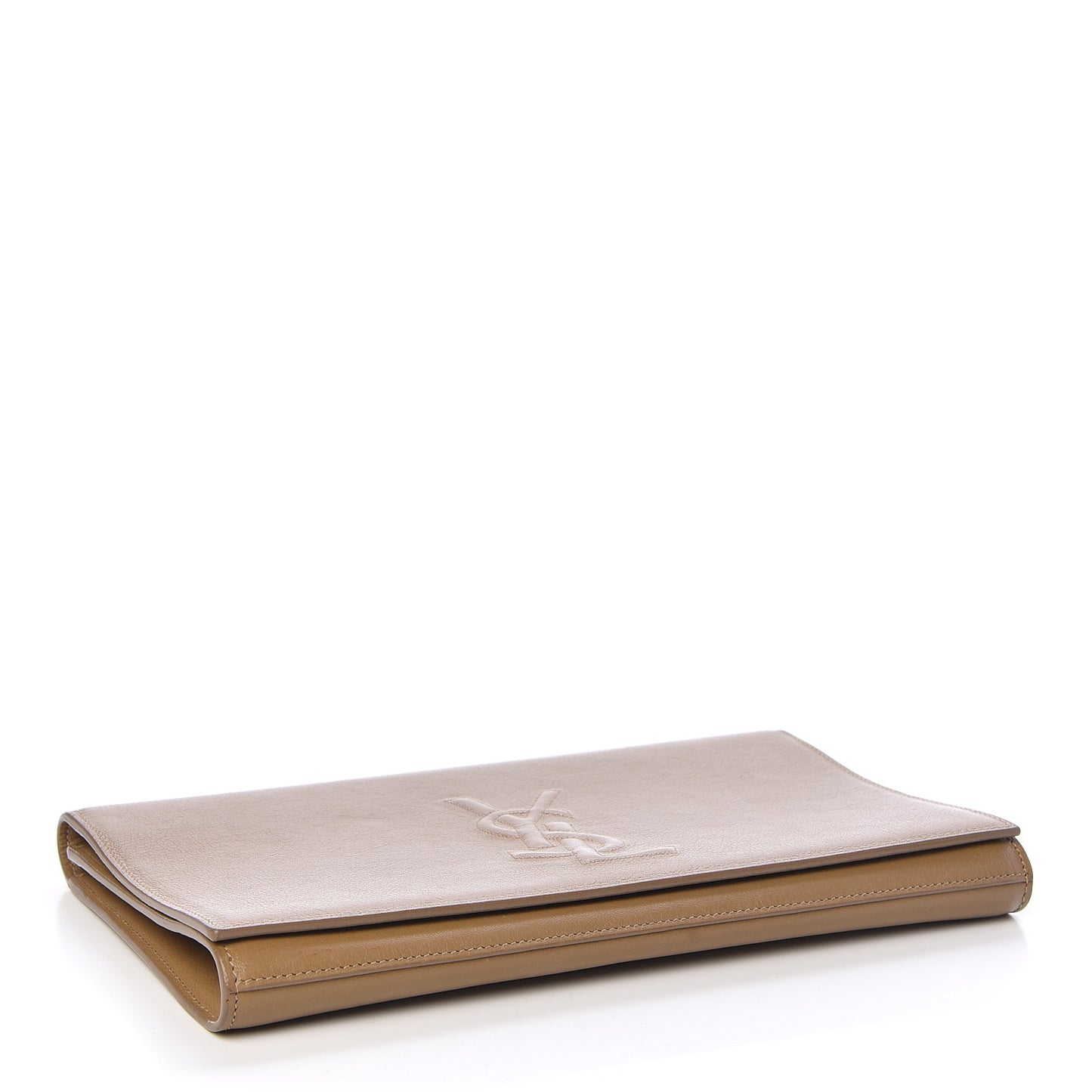 Calfskin Monogram Large Belle De Jour Clutch Beige