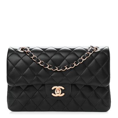 Chanel Lambskin Quilted Small Double Flap Black 2 of 10