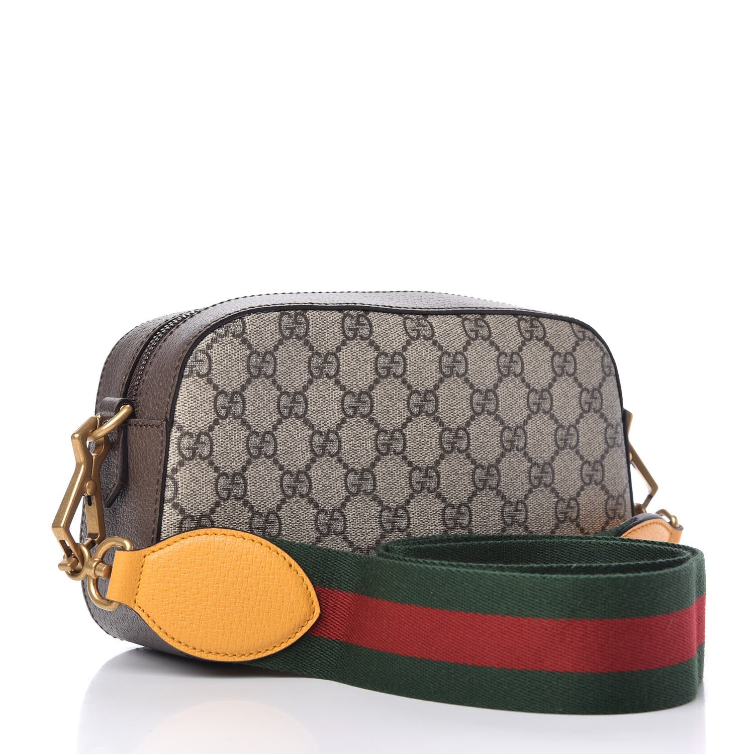 Gucci GG Supreme Monogram Web Neo Vintage Shoulder Bag Beige New Acero Crop 3 of 11