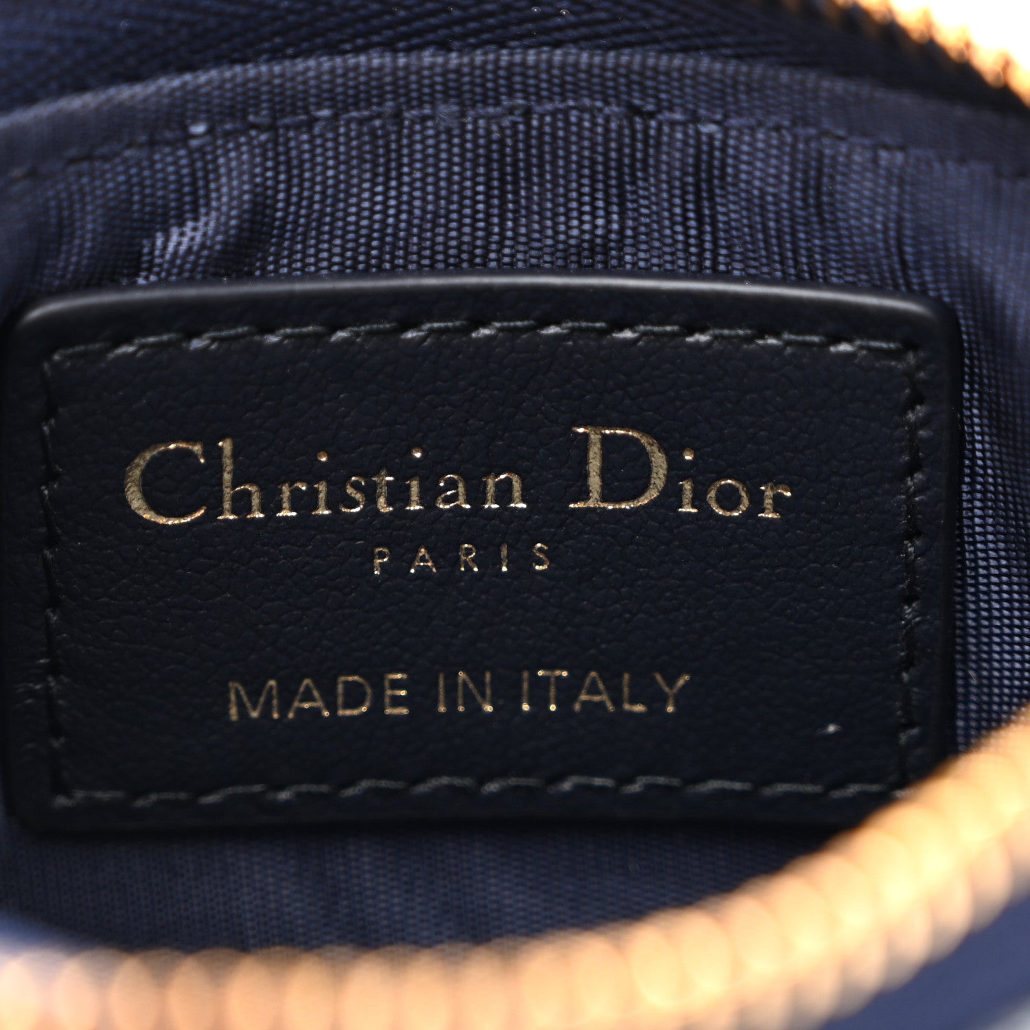 Christian Dior Denim Jacquard Oblique DiorTravel Myrte Zipped Key Case Blue 6 of 7