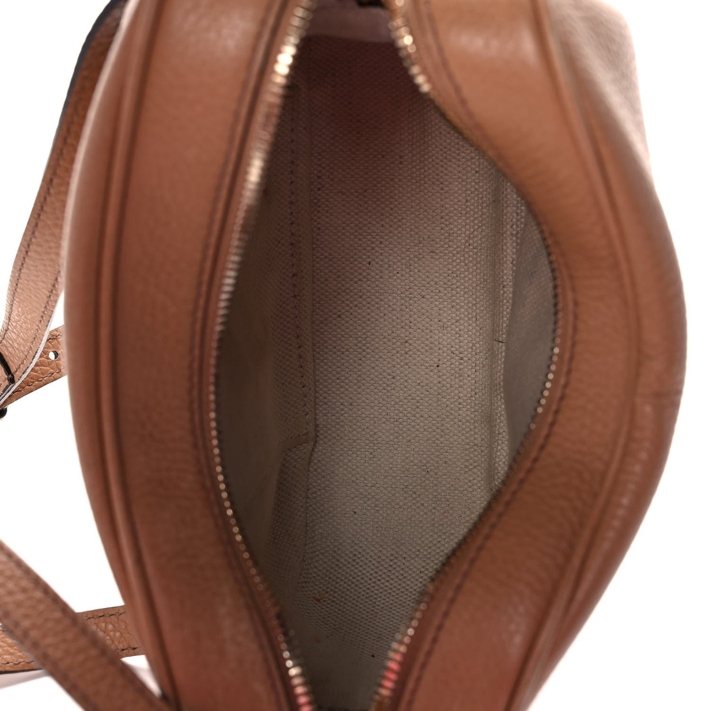 Pebbled Calfskin Small Soho Disco Bag Camelia