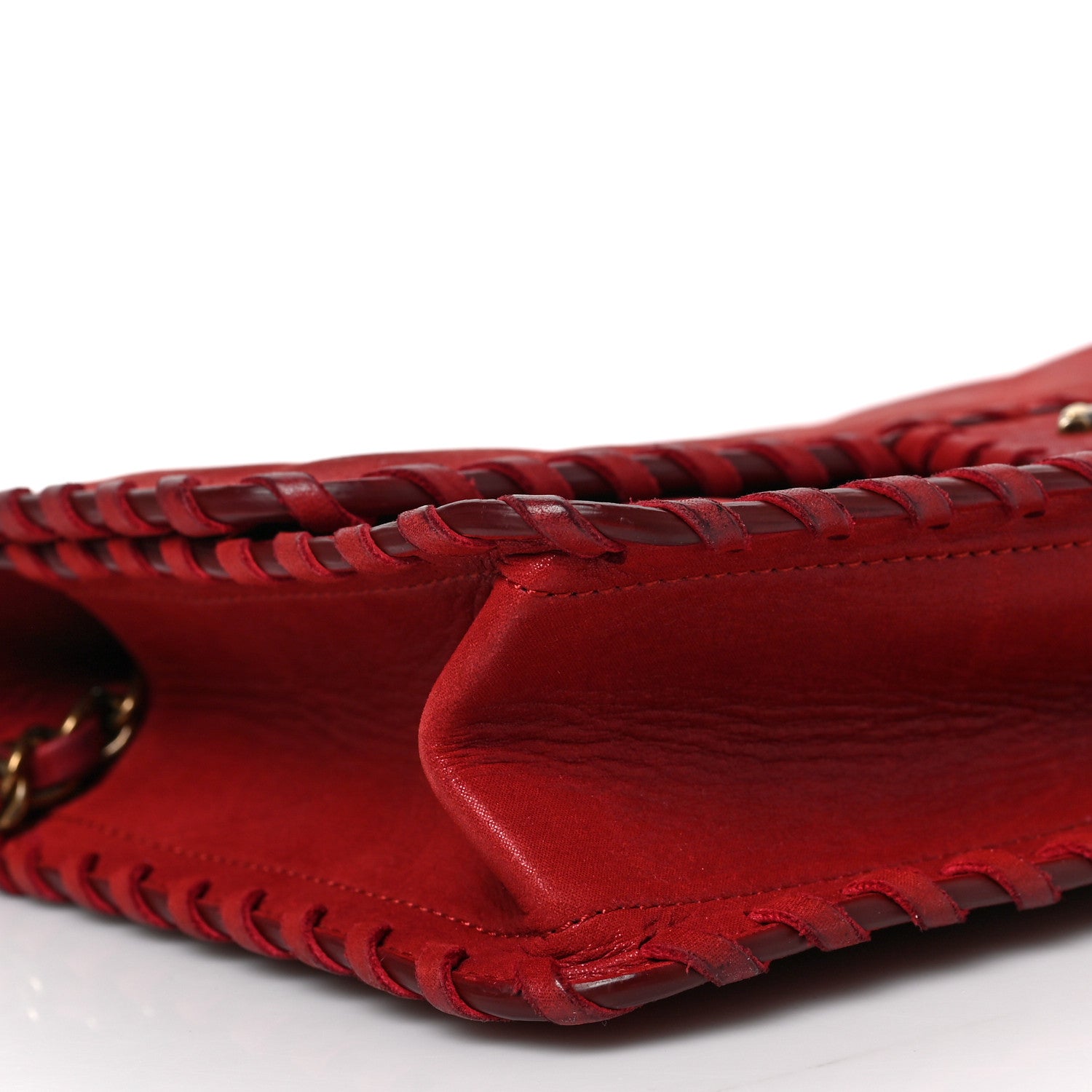 Chanel Iridescent Calfskin Medium Happy Stitch Flap Red 7 of 8