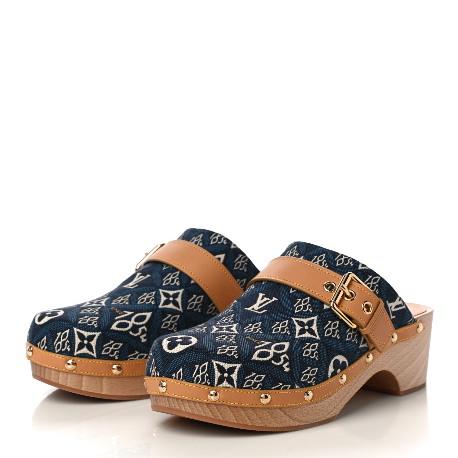 Louis Vuitton Jacquard Since 1854 Cottage Clog Mules 40 Blue 4 of 10